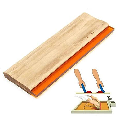 Silk Stencil Screen Printing Squeegee, 3 Size 5.9 inch/9.4 inch/13.7 inch Water Squeegee, 75 Durometer Wooden Ink Scraper for Screen Printing
