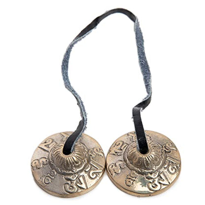 Tingsha Cymbals Bells - Easy To Play - Meditation Mindfulness Bronze Chime For Chakra Healing Sound Bath Spiritual Gifts Handcrafted Tibetan By Himalayan Bazaar (Pack of 2) - size: 1.6 Inches (Pack of 2)