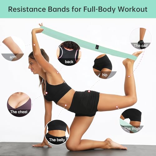 3-Pack Cloth Fabric Resistance Bands for Home Workout - color: Pink, Green, Purple