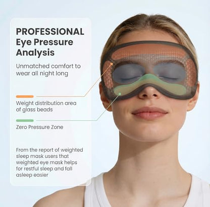 Weighted Eye Mask for Sleeping 2 Pack: Gentle Pressure Blackout Sleep Mask with 3D Contoured Cups, Zero Eye Pressure Sleep Mask for Lash Extensions, Memory Foam Travel Mask, Black Pink - color: Black & Pink (2 Pack)