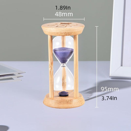 Purple Sand Timer,2 Min Sandglass Clock 100% Bamboo Hourglass Watch, Reloj de Arena, Wooden Sand Clock or Kids Games Classroom Kitchen Home Office Decor (Purple, 2Min) - color: Purple, size: 2Min