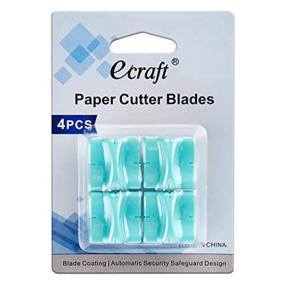 Paper Trimmer Replacement Blades: Automatic Security Safeguard Paper Cutter Blade Refills Mint Green (4 Pack)…