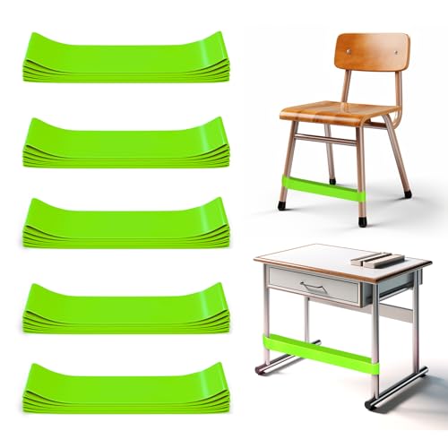 25 Pack Chair Bands for Kids with Fidgety Feet, ADHD Tools for Kids, Improve Focus & Reduce Restlessness, Chair Bands for Sensory ADHD ADD Autism - Classroom & Home Must Haves (Green) - color: Green, size: 25 Pack