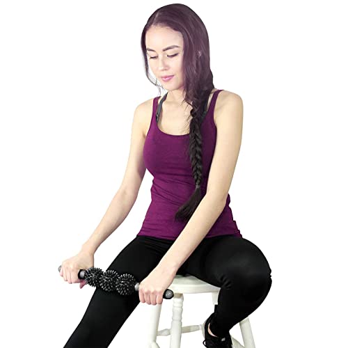 Coolife Fascia Muscle Roller, Cellulite Massager, Fascia Roller Stick - color: Black