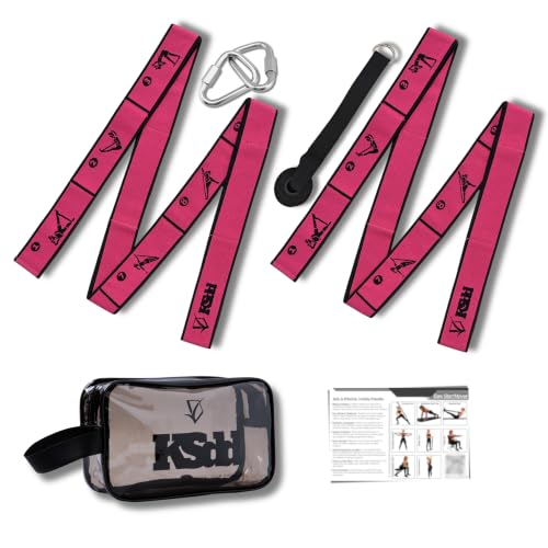 Multi-Loop Fabric Elastic Resistance Band for Strength Training - color: Pink Kit (2 Bands) 40-45 Lbs
