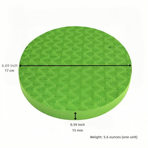 2-piece set yoga knee pads and exercise mats - super thick anti slip support for thick boards, gardening, push ups, knees, Pilates, and floor exercises - knees, elbows, wrists - color: green