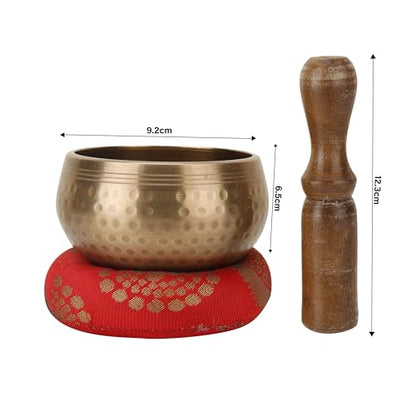 Tibetan Singing Bowls Set - Meditation Sound Bowl Stress Relief Tool and Spiritual Decor for Yoga Mindfulness, Healing & Chakra balancing Relaxation by Himalayan 3.5"
