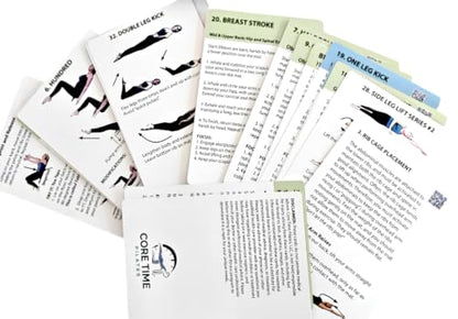 52 Premium Pilates Cards - 40 Pilates exercises- Ideal for Beginners or Students- Led by Stott Pilates Certified Instructor- Detailed photos- Video Instructions - Do Pilates at Home- No equipment needed.