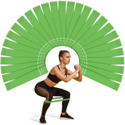 Shappy 30 Pcs Mini Resistance Band Bulk Exercise Bands for Women Men Resistance for Leg Workout Gym Home Gym Strength Training Yoga Glutes - color: Green