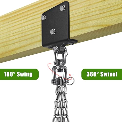 BeneLabel Heavy Bag Hanger for Punching Bag Beam Mount Hardware 360° Rotation Boxing Bag Ceiling Mount I-Beam Hanger for Hanging Heavy Punching Bags Wall Hangers - color: 360° Open-end clasps