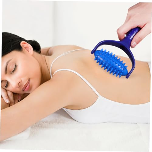 Hand Held Massage Stick Roller for Muscle Relief, Small Blue Abs PVC Massage Roller Comfortable for Full Body Use, for Yoga Enthusiasts and Sedentary Individuals