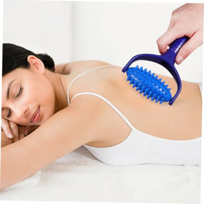 Hand Held Massage Stick Roller for Muscle Relief, Small Blue Abs PVC Massage Roller Comfortable for Full Body Use, for Yoga Enthusiasts and Sedentary Individuals