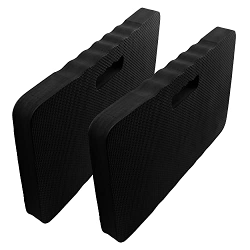2pcs Premium Thick Kneeling Pad，Knee Pads for Gardening 18x11 Inch Gardening Tools Outdoor Cushions,Gardening Gifts for Women&Baby Bath Essentials (EVA-Soft, Black)