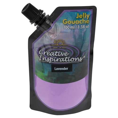 Creative Inspirations Jelly Gouache - Lavender 100 mL - Unique & Vibrant Jelly Gouache Paint for Artists, Beginners, Painting Parties and More - color: Lavender, size: 100 mL