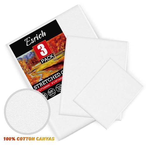 3 Pack Canvases for Painting with Multi Pack 11x14, 5x7, 8x10, Painting Canvas for Oil & Acrylic Paint - size: 3 Packs - 3 Sizes (1 of Each)