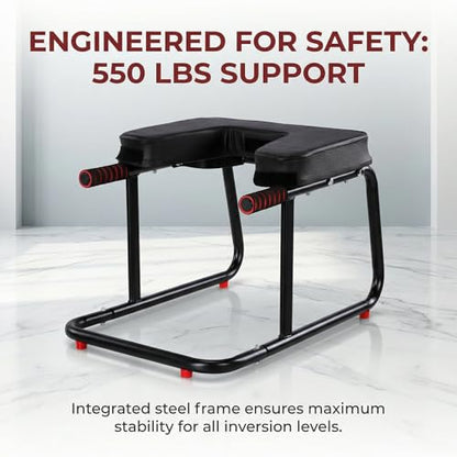 Yoga Headstand Bench | 550lbs Load Yoga Inversion Stool | Head Stand Chair Trainer | Feet Up Trainer Headstand Stool | Strength Training Inversion Equipment | Ideal for Home Workout Fitness and Gym