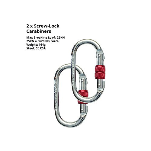 F.Life Aerial Silk Hardware Kit-Heavy Duty 30 kN Rescue Figure 8 & 30 KN Swivel & 25 KN Steel Carabiners Yoga Hammock Rigging 360 Spin Rotational Device