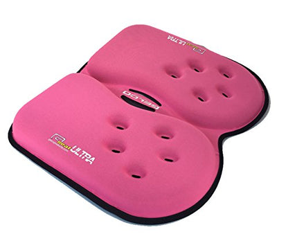 GSeat Ultra Large Gel and Foam Coccyx Seat Cushion for Back Pain Relief, Sciatica, Low Back, Tailbone-Pain, Pressure Relief, Seat Pad for Office, Home, Driving, Meditation Anywhere You Sit (Pink) - color: Pink