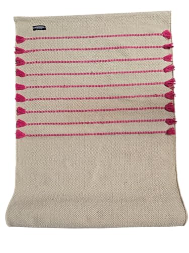 Indian Handmade100 % Organic Anti Skid Multi Colour Cotton Yoga Mat - Eco-Friendly Hand-Woven Rug - Non-Slip & Thick (24”x72”x5mm) for Hot yoga & Everyday Fitness at Home - Comfortable & Foldable Extra-Long Mat - color: Multi 14