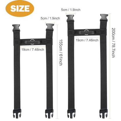 Carrying Strap with Handle, Handheld Belt for Safely Moving and Lifting Heavy Boxes, Adjustable Belt, H-Shaped Style Carry Straps, Suitable for Cylinder, Camping Mat(61 inch) - size: 61 inch (H-shaped)