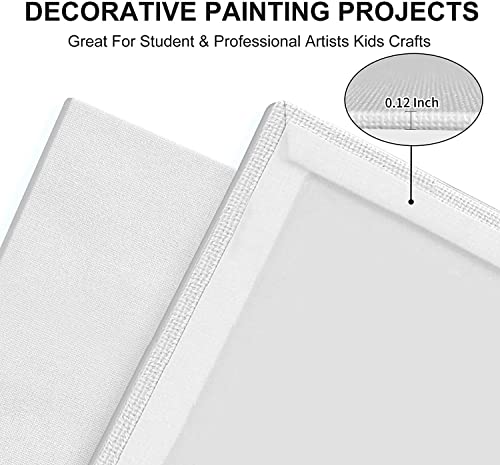 Canvas Panels 9x12 Inch 12-Pack, 10 oz Primed 100% Cotton White Blank Canvases for Painting, Rectangular Flat Canvas Boards for Oil Acrylics Watercolor & Tempera Paints - size: 9"x12", style: 12-Pack
