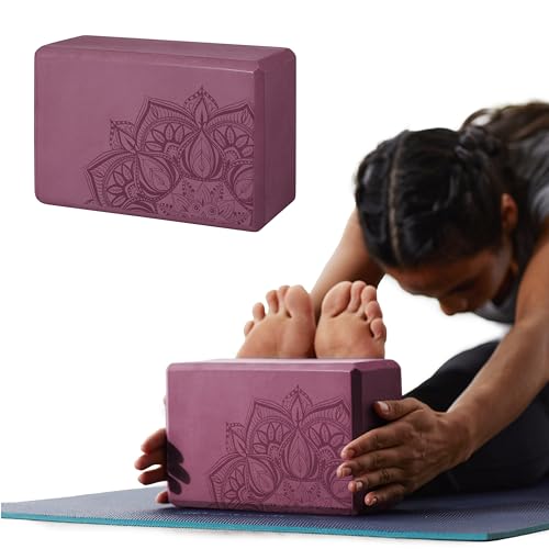 Gaiam Yoga Block - Supportive Latex-Free Eva Foam - Soft Non-Slip Surface with Beveled Edges for Yoga, Pilates, Meditation - color: Athenian Blush, style: 1 Block