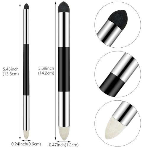 6 Pcs Artist Blending Sponge Pens Double Headed Washable Rubbing Sponge Brush Sketch Wipe Reusable Blending Stump Drawing Art Blenders for Artist Professional Highlight Detail Correcting Tool