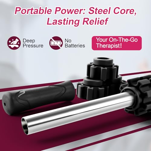 ZanLLW Muscle Roller Stick, Muscle Roller, Liposuction Massage Roller for Lymphatic Drainage, Massager Stick for Relief Muscle Soreness, Trigger Points, Help Exercise Runner Legs, Back Recovery - color: Black