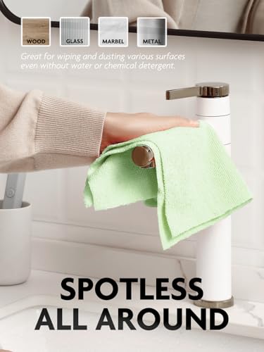 Fantasticlean Microfiber Cleaning Cloth Roll- 75 Sheets, 12" x 12" (Green) - color: Green, size: 75 pack