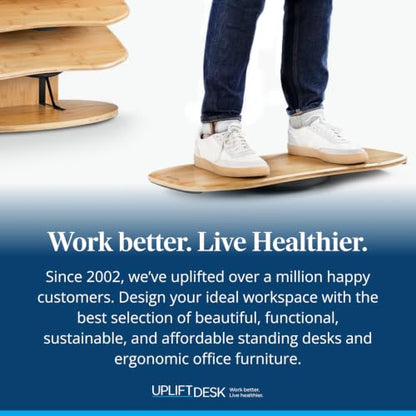 UPLIFT DESK Motion-X Balance Board - 27" Ergonomic Wobble Board for Standing Desks, Anti-Fatigue Support for Core Engagement & Stability - style: Motion-X
