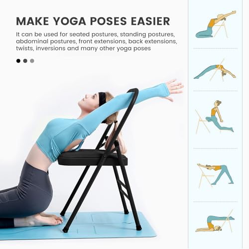 INNOLIFE Yoga Auxiliary Chair Headstand Bench Backless