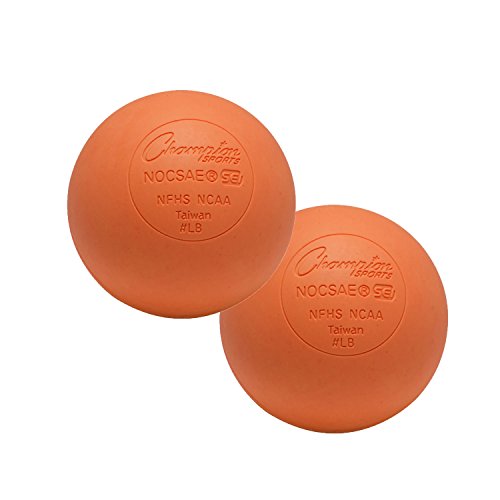 Champion Sports Lacrosse Balls & Rhino Skin® Foam Balls – Official Size Balls for Games, Practice & Training, NCAA, NFHS & SEI Certified, Multiple Colors, Packs & Styles Available - color: Orange, size: 2-Pack
