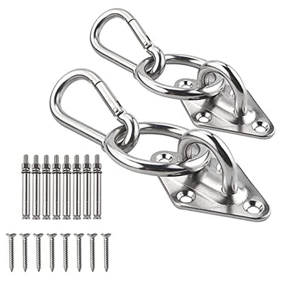 TooTaci 2Pcs Hammock Hook Snap Hooks and O Ring Heavy Duty - size: M8 + O Ring & Screws