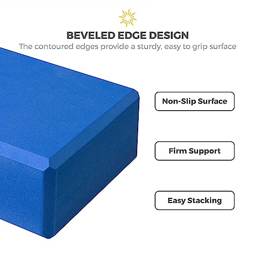 3in Yoga Blocks Bulk, 10 Pack, 3x6x9in - color: Dark Blue
