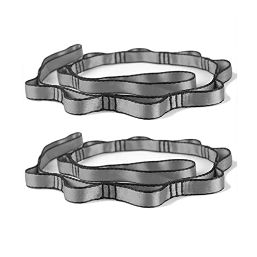 PRIOR FITNESS 2pcs Nylon Daisy Chain Straps, Grey, 2PCS