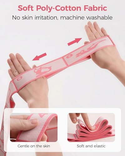 Slim Panda 2 PCS Stretch Strap for Kids Gymnastics Multi-Loop Elastic Strap for Ballet, Latin, Dance, Yoga, Children Flexibility Training & Exercise Resistance Yoga Band- 8 Loops - color: Red & Blue