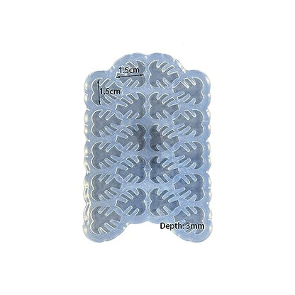 Angel Wings Mini Palm Leaves Shape Earrings Mold for UV Resin Epoxy Resin Mold for DIY Earrings, Ear Studs, Pendant, Jewelry Making Crafts, Chocolate Cake Mold Silicone Molds - color: Mini Leaves