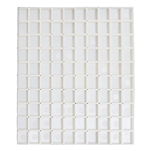 100PCS Watercolor Half Pans, 2ml Empty Paint Pans for Watercolor Palette | Refillable White Plastic Paint Pans, for DIY Solid Watercolors, Gouache, Fits Metal Watercolor Tins & Travel Palette Box - style: 100Pcs Half Pans