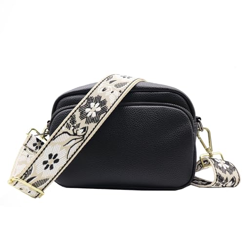 1.5" Wide Purse Strap Adjustable Replacement Gold Hardware Long Crossbody Bag Strap for Thick Shoulder Bags Canvas Handbags Straps - color: Gold Hardware-A-dark blue