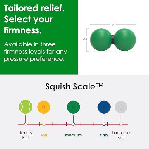Rodo 2-in-1 Medium Peanut & Lacrosse Ball Roller | Deep Tissue Massage Tool for Fascia, Plantar Fasciitis, Hips & Back | Mobility & Recovery Roller | Compact, Travel-Friendly, Pilates & Therapy Ready - color: Green