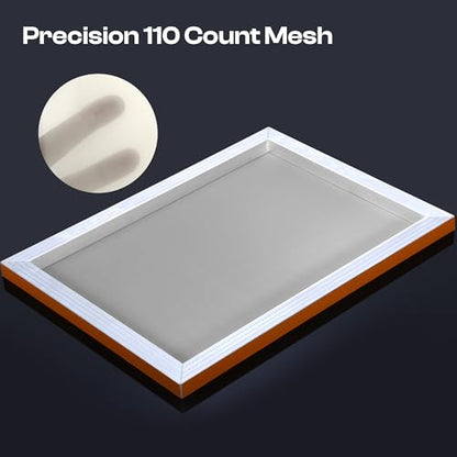 Caydo 4 Piece Silk Screen Printing Frames, 10 x 14 Inch Aluminum Screen Printing Screens with 110 White Mesh for Printing Lovers - size: 10 x 14 Inch, style: 110 Mesh