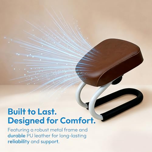 Menolana Kneeling Meditation Stool Chair Anti Slip Ergonomic Comfortable Prayer Bench Adjustable for Studio Yoga Praying Home Kneeler - color: Brown