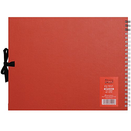 Maruman Art Spiral Sketch Book, F2, 7.76" x 10.24", 24 Sheets, Red | Drawing Pad With Acid-Free Art Paper & Twin-Wire Binding, Premium Drawing Paper Sketchbook, Sketch Pad Made in Japan - color: Red, size: F2 (7.76" x 10.24")