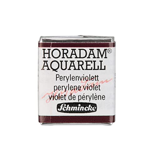 Schmincke - HORADAM® AQUARELL - Finest Artists' Watercolor Paints, 371 Perylene Violet, 14 371 044, 1/2 pan - color: 371 Perylene Violet