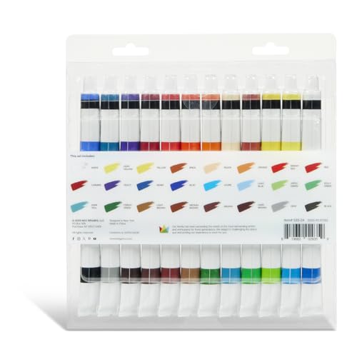 KINGART Studio Gouache Paint Set of 24 Unique Colors, 12ml (4oz) Each