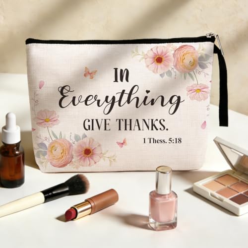 Jztco Christian Gifts for Women Makeup Bag, Skincare Bag for Her Mom Mum | Encouragement Religious Gifts Makeup Zipper Pouch Bag Bible Verse Cosmetic Bags Scripture Christmas Birthday Gifts - color: Multicolor0651