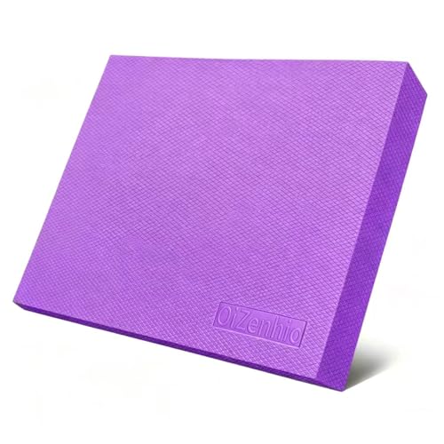 Professional Foam Balance Pad, Large Balance Pads for Physical Therapy, Foam Balance Board for Rehabilitation Stability Workout Knee and Ankle Exercise Strength Training - color: Purple, size: XL(19.68x15.74x2.36in)