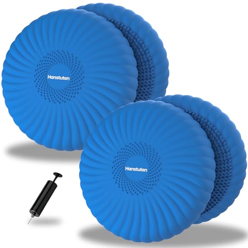 Wobble Cushion Core Balance Disc, Wiggle Seat with Inflation Pump | Extra Thick Non-Slip, Help Stay Focused for Sensory Kids, Improve Sitting Posture & Relieve Back Pain, Core Strength Trainer - color: 2Blue