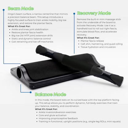 Spacer Mobility Origo Board Foot and Ankle Rehab Tool for Ankle Sprains, Achilles Pain & Plantar Fasciitis | Designed by a Physical Therapist, Trusted by Pro Athletes