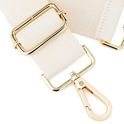 ZOOEASS Wide Shoulder Strap (Solid),Adjustable Replacement Belt Crossbody Canvas Bag Handbag - color: Beige
